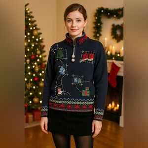 Vintage Tabi International Holiday Collection Christmas Sweater